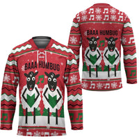 Vintage Sheep Music Christmas Hockey Jersey Xmas Holiday Patterns - Wonder Print Shop