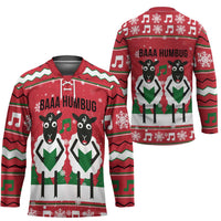 Vintage Sheep Music Christmas Hockey Jersey Xmas Holiday Patterns - Wonder Print Shop