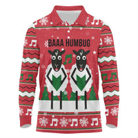 Vintage Sheep Music Christmas Long Sleeve Polo Shirt Xmas Holiday Patterns - Wonder Print Shop