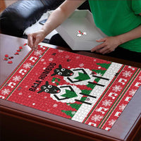 Vintage Sheep Music Christmas Puzzle Xmas Holiday Patterns - Wonder Print Shop