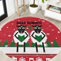 Vintage Sheep Music Christmas Round Carpet Xmas Holiday Patterns - Wonder Print Shop