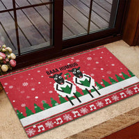 Vintage Sheep Music Christmas Rubber Doormat Xmas Holiday Patterns - Wonder Print Shop