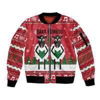 Vintage Sheep Music Christmas Sleeve Zip Bomber Jacket Xmas Holiday Patterns - Wonder Print Shop
