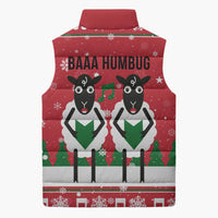 Vintage Sheep Music Christmas Sleeveless Puffer Jacket Xmas Holiday Patterns - Wonder Print Shop