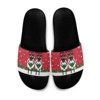 Vintage Sheep Music Christmas Slide Sandals Xmas Holiday Patterns - Wonder Print Shop