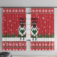 Vintage Sheep Music Christmas Window Curtain Xmas Holiday Patterns - Wonder Print Shop