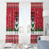 Vintage Sheep Music Christmas Window Curtain Xmas Holiday Patterns - Wonder Print Shop
