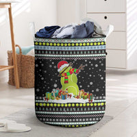 Tennis Snowman Christmas Laundry Basket Xmas Holiday Patterns - Wonder Print Shop