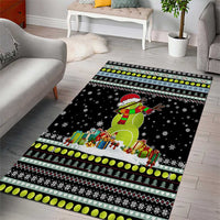 Tennis Snowman Christmas Area Rug Xmas Holiday Patterns - Wonder Print Shop