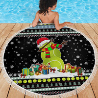 Tennis Snowman Christmas Beach Blanket Xmas Holiday Patterns - Wonder Print Shop