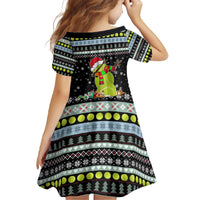 Tennis Snowman Christmas Family Matching Off The Shoulder Long Sleeve Dress and Hawaiian Shirt Xmas Holiday Patterns - Wonder Print Shop