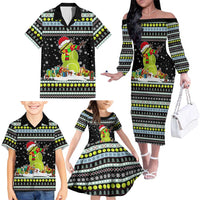 Tennis Snowman Christmas Family Matching Off The Shoulder Long Sleeve Dress and Hawaiian Shirt Xmas Holiday Patterns - Wonder Print Shop