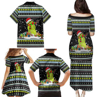 Tennis Snowman Christmas Family Matching Puletasi and Hawaiian Shirt Xmas Holiday Patterns - Wonder Print Shop