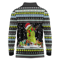 Tennis Snowman Christmas Long Sleeve Polo Shirt Xmas Holiday Patterns - Wonder Print Shop