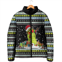 Tennis Snowman Christmas Padded Jacket Xmas Holiday Patterns - Wonder Print Shop