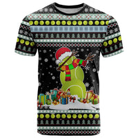 Tennis Snowman Christmas T Shirt Xmas Holiday Patterns - Wonder Print Shop