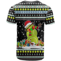 Tennis Snowman Christmas T Shirt Xmas Holiday Patterns - Wonder Print Shop