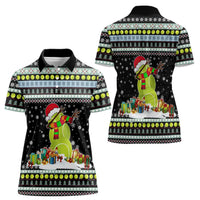 Tennis Snowman Christmas Women Polo Shirt Xmas Holiday Patterns - Wonder Print Shop