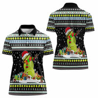 Tennis Snowman Christmas Women Polo Shirt Xmas Holiday Patterns - Wonder Print Shop