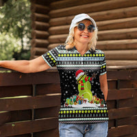 Tennis Snowman Christmas Women Polo Shirt Xmas Holiday Patterns - Wonder Print Shop