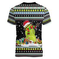 Tennis Snowman Christmas Women V-Neck T-Shirt Xmas Holiday Patterns - Wonder Print Shop