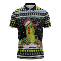 Tennis Snowman Christmas Zipper Polo Shirt Xmas Holiday Patterns - Wonder Print Shop