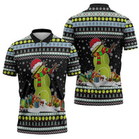 Tennis Snowman Christmas Zipper Polo Shirt Xmas Holiday Patterns - Wonder Print Shop