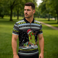 Tennis Snowman Christmas Zipper Polo Shirt Xmas Holiday Patterns - Wonder Print Shop