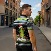 Tennis Snowman Christmas Zipper Polo Shirt Xmas Holiday Patterns - Wonder Print Shop