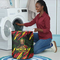 Menelik II Laundry Basket with Lion of Adwa Title, Battle of Adwa 1896 Graphic and Bold Pan-African - Wonder Print Shop