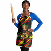 Menelik II Apron with Lion of Adwa Title, Battle of Adwa 1896 Graphic and Bold Pan-African - Wonder Print Shop