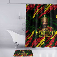 Menelik II Bathroom Set with Lion of Adwa Title, Battle of Adwa 1896 Graphic and Bold Pan-African - Wonder Print Shop