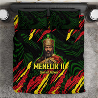 Menelik II Bedding Set with Lion of Adwa Title, Battle of Adwa 1896 Graphic and Bold Pan-African - Wonder Print Shop