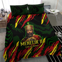 Menelik II Bedding Set with Lion of Adwa Title, Battle of Adwa 1896 Graphic and Bold Pan-African - Wonder Print Shop