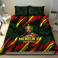 Menelik II Bedding Set with Lion of Adwa Title, Battle of Adwa 1896 Graphic and Bold Pan-African - Wonder Print Shop