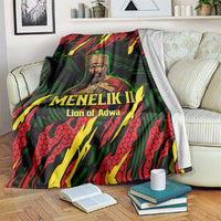 Menelik II Blanket with Lion of Adwa Title, Battle of Adwa 1896 Graphic and Bold Pan-African - Wonder Print Shop