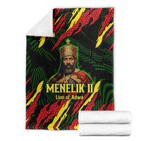 Menelik II Blanket with Lion of Adwa Title, Battle of Adwa 1896 Graphic and Bold Pan-African - Wonder Print Shop