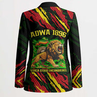 Menelik II Blazer with Lion of Adwa Title, Battle of Adwa 1896 Graphic and Bold Pan-African - Wonder Print Shop