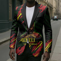 Menelik II Blazer with Lion of Adwa Title, Battle of Adwa 1896 Graphic and Bold Pan-African - Wonder Print Shop