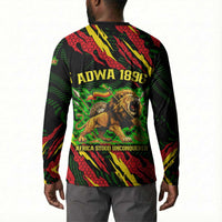 Menelik II Button Sweatshirt with Lion of Adwa Title, Battle of Adwa 1896 Graphic and Bold Pan-African