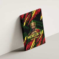 Menelik II Canvas Wall Art with Lion of Adwa Title, Battle of Adwa 1896 Graphic and Bold Pan-African - Wonder Print Shop