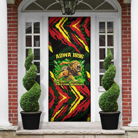 Menelik II Door Cover with Lion of Adwa Title, Battle of Adwa 1896 Graphic and Bold Pan-African - Wonder Print Shop