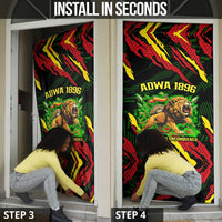 Menelik II Door Cover with Lion of Adwa Title, Battle of Adwa 1896 Graphic and Bold Pan-African - Wonder Print Shop