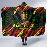 Menelik II Hooded Blanket with Lion of Adwa Title, Battle of Adwa 1896 Graphic and Bold Pan-African - Wonder Print Shop