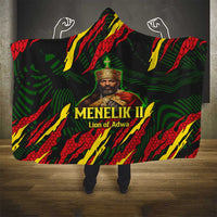 Menelik II Hooded Blanket with Lion of Adwa Title, Battle of Adwa 1896 Graphic and Bold Pan-African - Wonder Print Shop