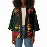 Menelik II Kimono with Lion of Adwa Title, Battle of Adwa 1896 Graphic and Bold Pan-African - Wonder Print Shop