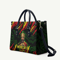 Menelik II Leather Bag with Lion of Adwa Title, Battle of Adwa 1896 Graphic and Bold Pan-African - Wonder Print Shop