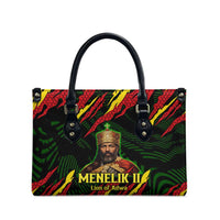 Menelik II Leather Bag with Lion of Adwa Title, Battle of Adwa 1896 Graphic and Bold Pan-African - Wonder Print Shop
