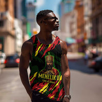 Menelik II Men Tank Top with Lion of Adwa Title, Battle of Adwa 1896 Graphic and Bold Pan-African - Wonder Print Shop