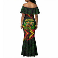 Menelik II Mermaid Dress with Lion of Adwa Title, Battle of Adwa 1896 Graphic and Bold Pan-African - Wonder Print Shop
